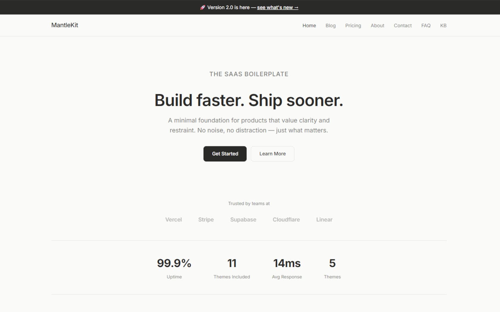 Minimal theme preview