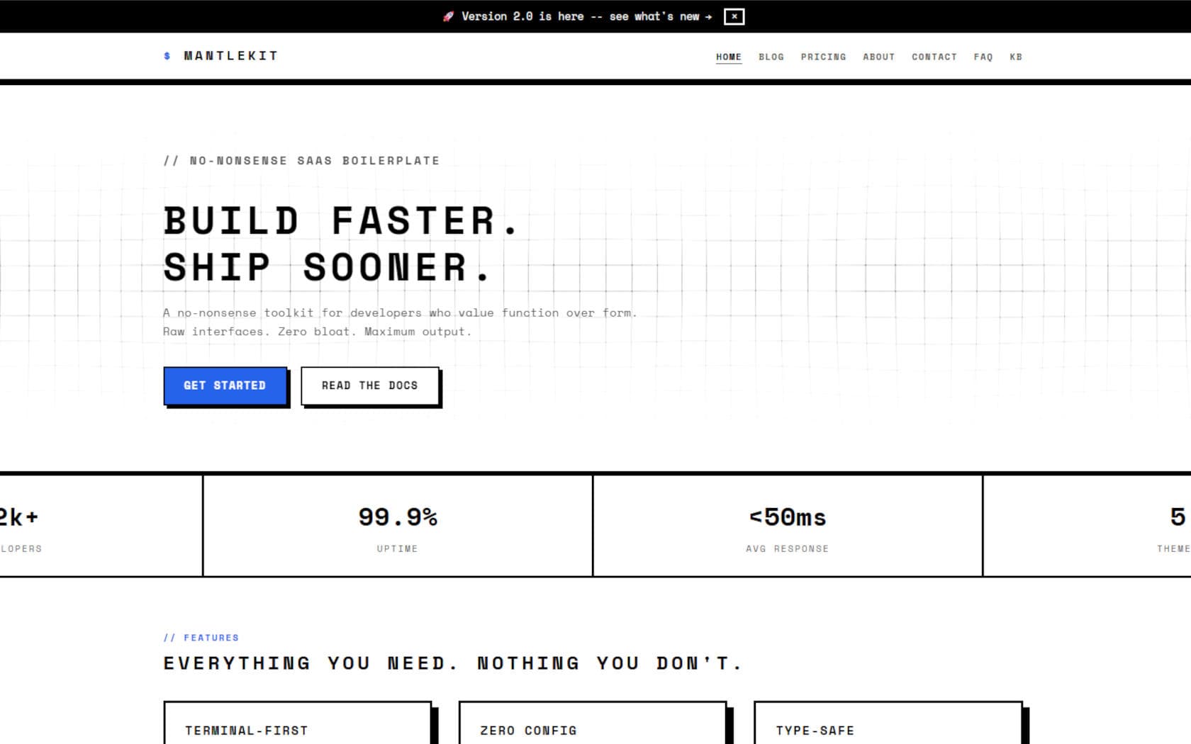 Brutalist theme preview
